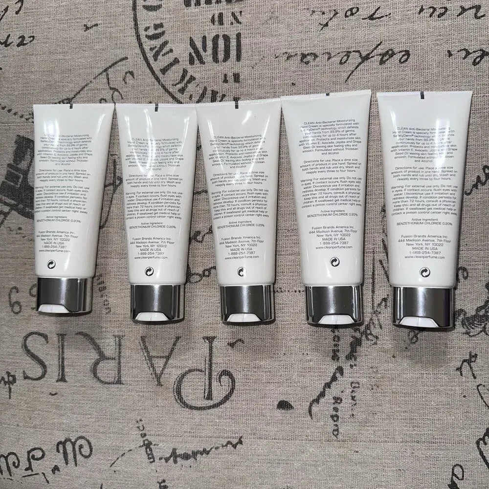 NEW CLEAN Lot Of 5 Tubes ULTIMATE Moisturizer Sanitation Hand Cream 2.5 Oz